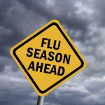 Flu season ahead sign