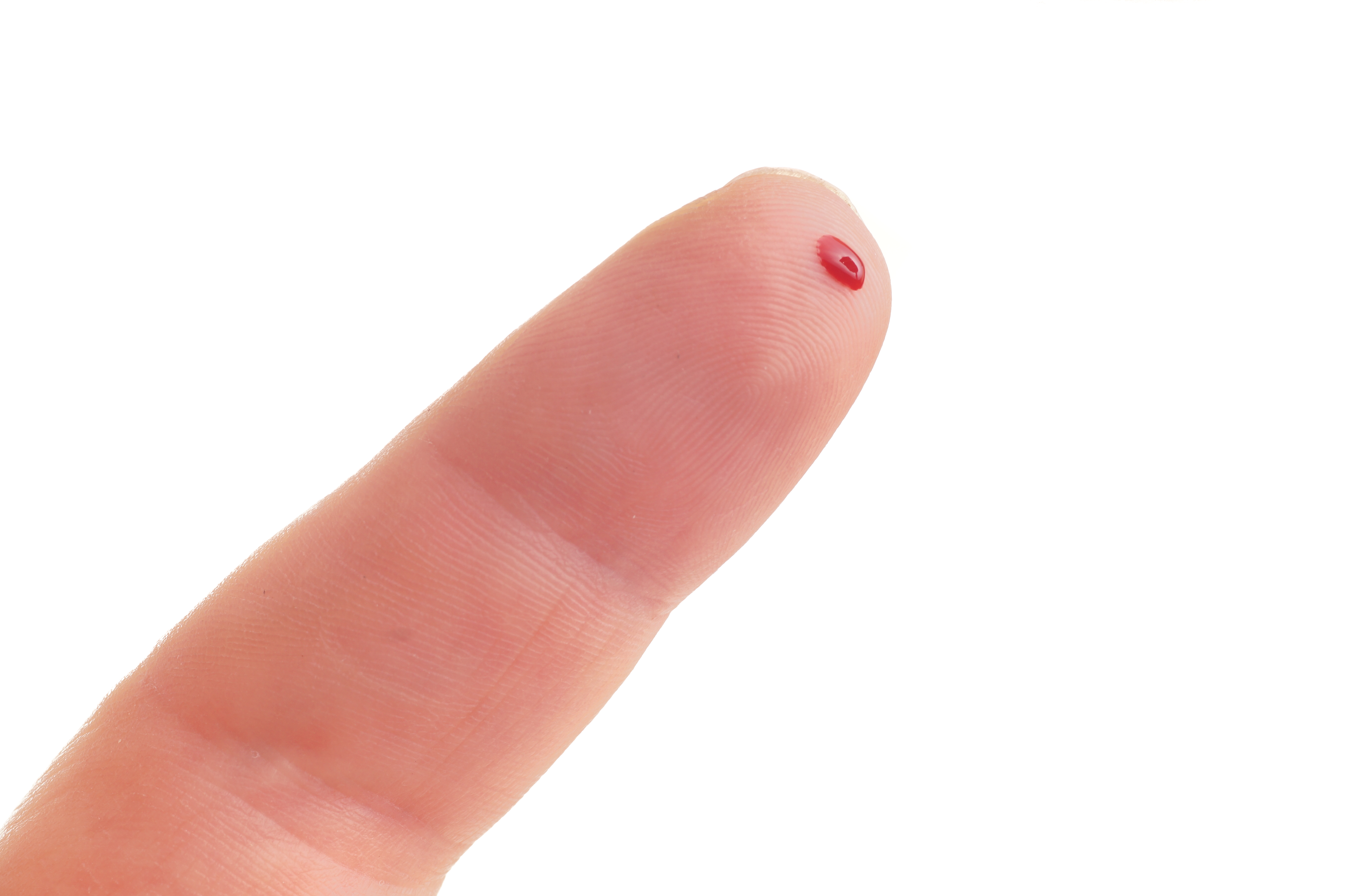 finger blood drop