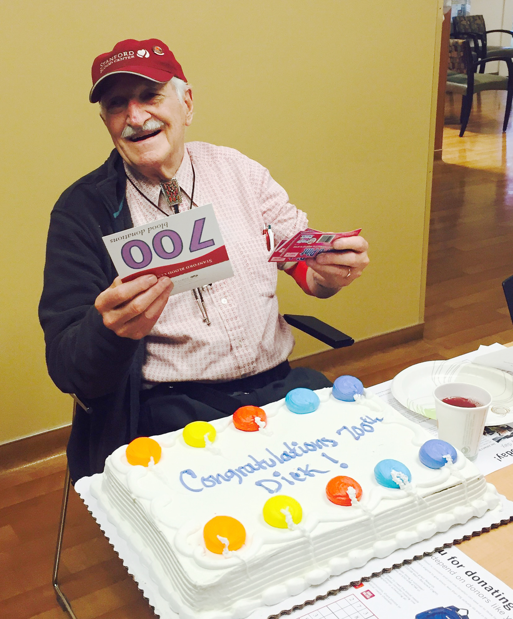 Dick Tagg, 700 times donor