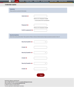 Donor Profile creation