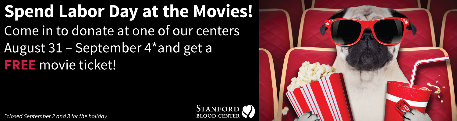 Donat blood this Labor and receive a movie ticket