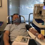 Robert Jendrey donating plasma