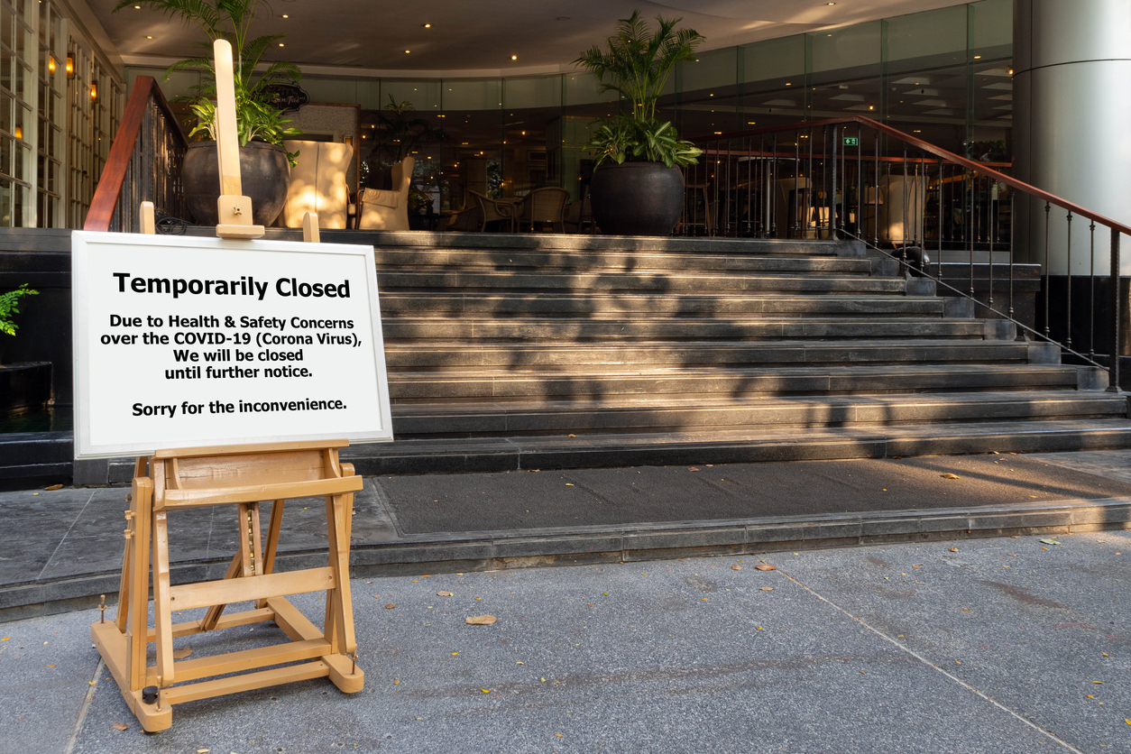 building closed sign