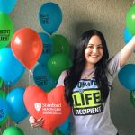 Alice in Donate Life shirt with SHC balloon
