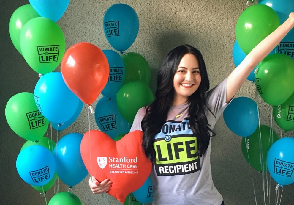 Alice in Donate Life shirt with SHC balloon