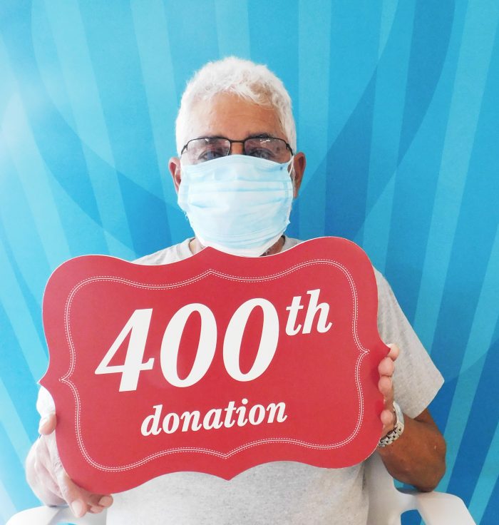 Anthony Flores' 400th Donation