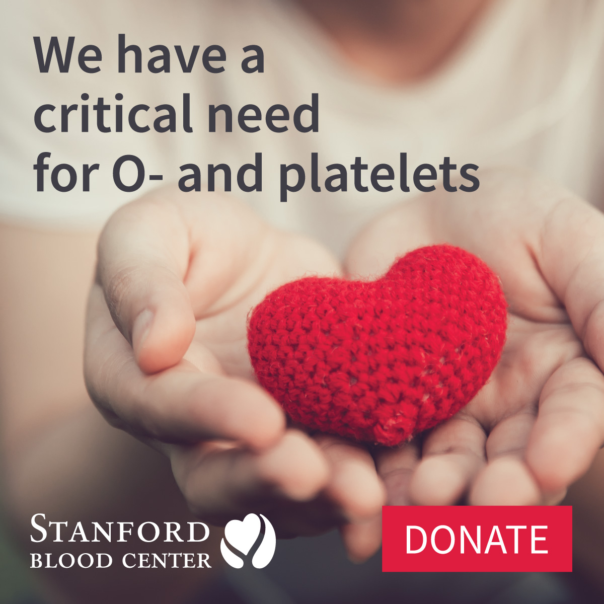 Critical need for O- and platelets