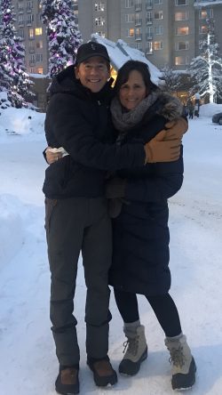michael v and wife in snow