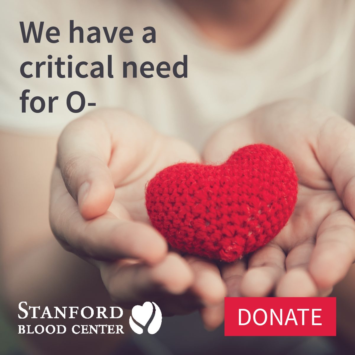 Critical Need For O Blood Types — Stanford Blood Center